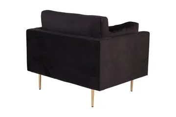 Boom Sammetssfåtölj - Svart - Möbler - Fåtölj & stolar - Fåtölj