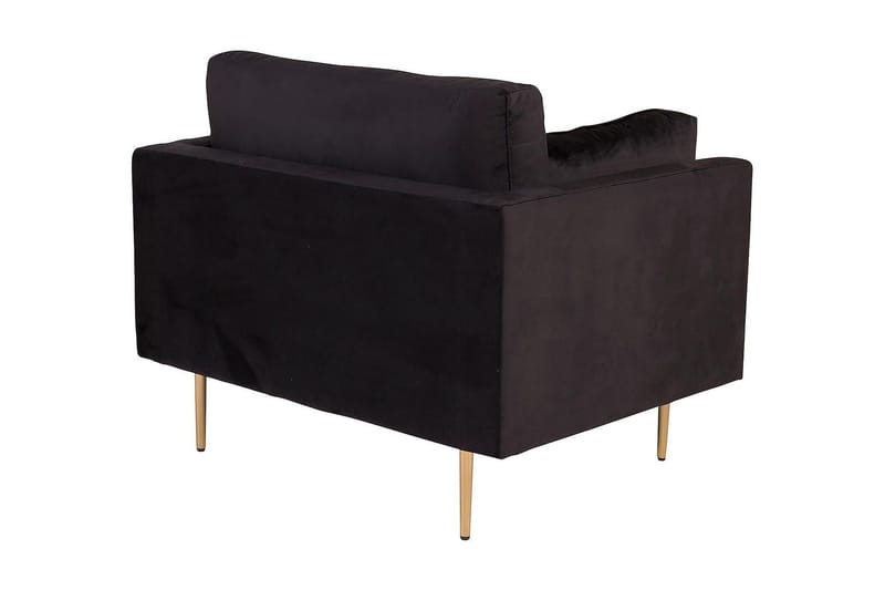 Boom Sammetssfåtölj - Svart - Möbler - Fåtölj & stolar - Fåtölj