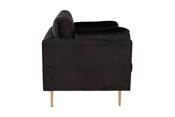Boom Sammetssfåtölj - Svart - Möbler - Fåtölj & stolar - Fåtölj