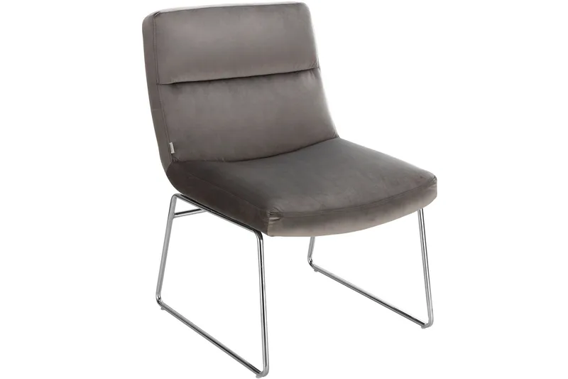 Castlegar Loungefåtölj - Grå - Möbler - Fåtölj & stolar - Fåtölj - Sammetsfåtölj