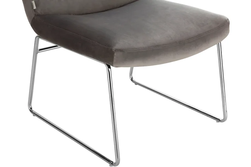 Castlegar Loungefåtölj - Grå - Möbler - Fåtölj & stolar - Fåtölj - Sammetsfåtölj