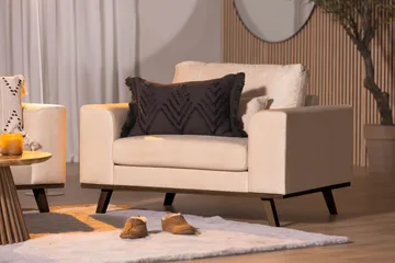 Copenhagen Fåtölj i Sammet - Beige - Möbler - Fåtölj & stolar - Fåtölj - Sammetsfåtölj