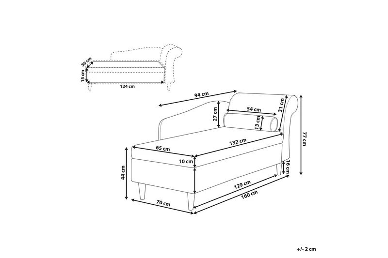 Espie Schäslong Höger Sammet - Grön - Möbler - Fåtölj & stolar - Fåtölj - Sammetsfåtölj