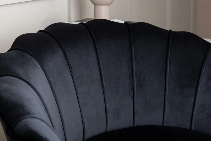 Fåtölj Calais - Svart - Möbler - Fåtölj & stolar - Fåtölj - Sammetsfåtölj