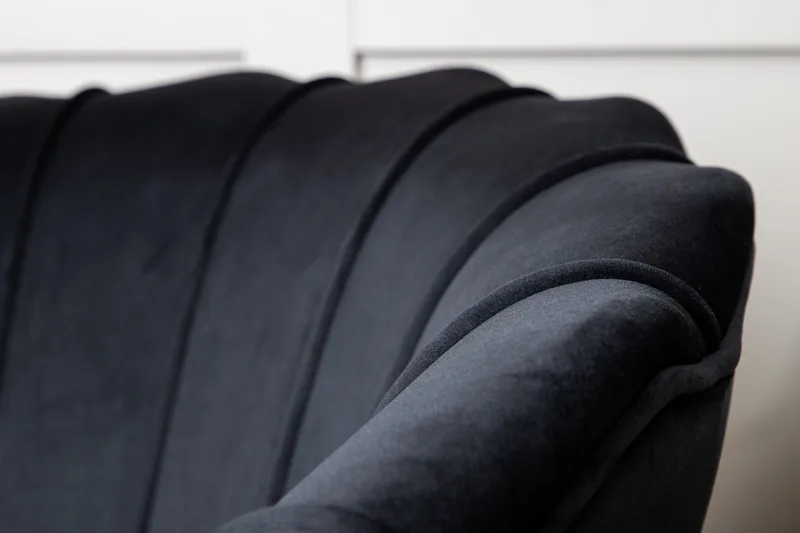 Fåtölj Calais - Svart - Möbler - Fåtölj & stolar - Fåtölj - Sammetsfåtölj