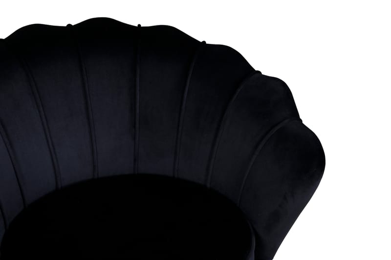 Fåtölj Calais - Svart - Möbler - Fåtölj & stolar - Fåtölj - Sammetsfåtölj