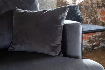 Fåtölj Sofia - Mörkgrå - Möbler - Fåtölj & stolar - Fåtölj - Sammetsfåtölj