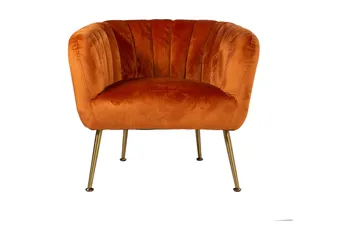 Fåtölj Tucker 78x71xh69cm Röd - Möbler - Fåtölj & stolar - Fåtölj - Sammetsfåtölj