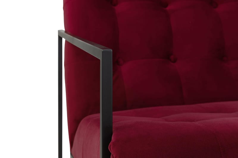 Indy Sammetsfåtölj - Röd/Svart - Möbler - Fåtölj & stolar - Fåtölj - Sammetsfåtölj
