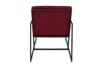 Indy Sammetsfåtölj - Röd/Svart - Möbler - Fåtölj & stolar - Fåtölj - Sammetsfåtölj