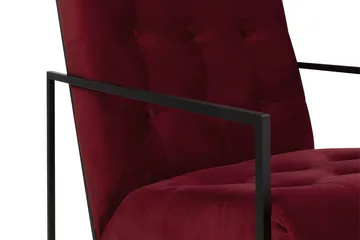 Indy Sammetsfåtölj - Röd/Svart - Möbler - Fåtölj & stolar - Fåtölj - Sammetsfåtölj