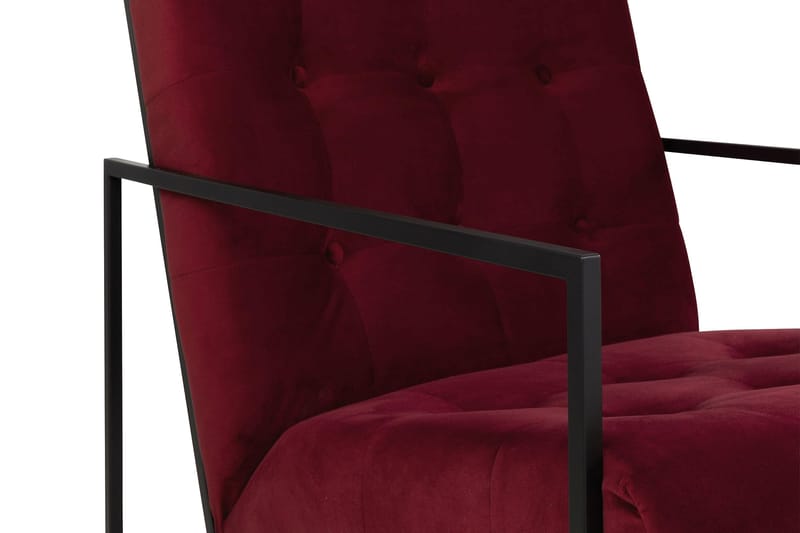 Indy Sammetsfåtölj - Röd/Svart - Möbler - Fåtölj & stolar - Fåtölj - Sammetsfåtölj
