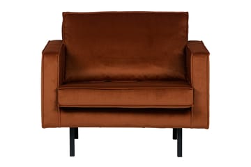 Lissbon Modern Fåtölj i Sammet - Rostbrun - Möbler - Fåtölj & stolar - Fåtölj - Sammetsfåtölj