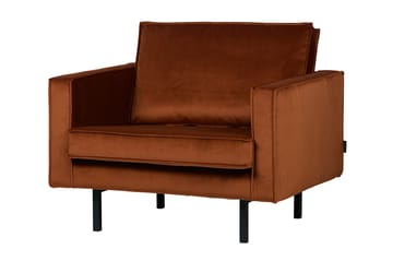 Lissbon Modern Fåtölj i Sammet - Rostbrun - Möbler - Fåtölj & stolar - Fåtölj - Sammetsfåtölj