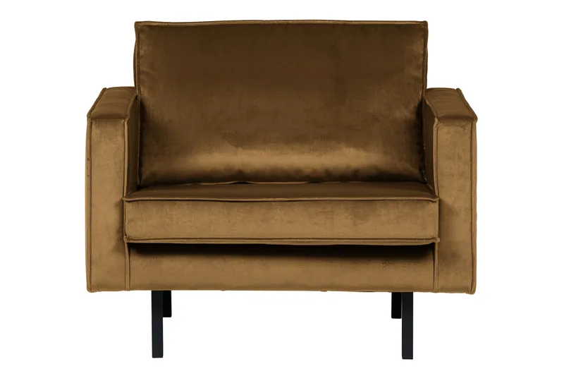 Lissbon Sammetsfåtölj - Honungsgul - Möbler - Fåtölj & stolar - Fåtölj - Sammetsfåtölj