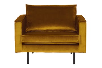 Lissbon Sammetsfåtölj - Ockra - Möbler - Fåtölj & stolar - Fåtölj - Sammetsfåtölj