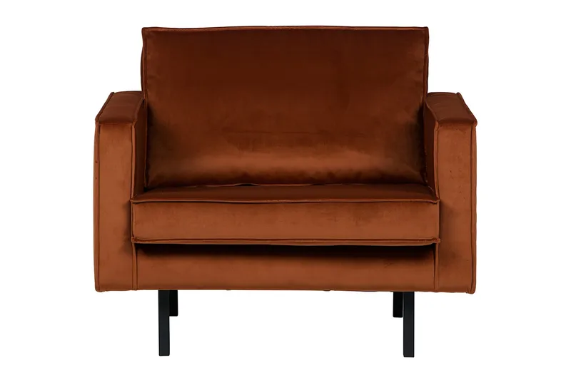 Lissbon Sammetsfåtölj - Rost - Möbler - Fåtölj & stolar - Fåtölj - Sammetsfåtölj