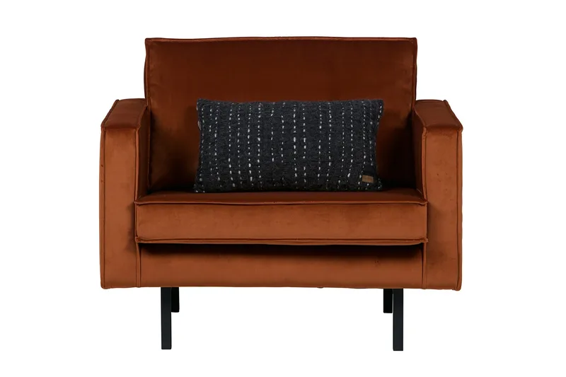 Lissbon Sammetsfåtölj - Rost - Möbler - Fåtölj & stolar - Fåtölj - Sammetsfåtölj