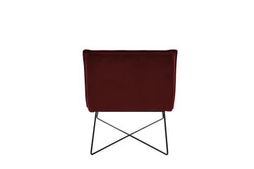 Loungefåtölj Cirino Sammet - Röd - Möbler - Fåtölj & stolar - Fåtölj - Sammetsfåtölj