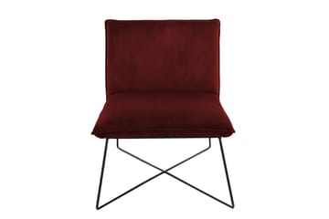 Loungefåtölj Cirino Sammet - Röd - Möbler - Fåtölj & stolar - Fåtölj - Sammetsfåtölj