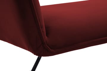 Loungefåtölj Cirino Sammet - Röd - Möbler - Fåtölj & stolar - Fåtölj - Sammetsfåtölj