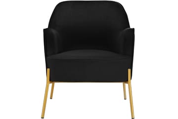 Loungefåtölj Ramlane - Svart - Möbler - Fåtölj & stolar - Fåtölj - Sammetsfåtölj