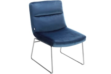 Loungefåtölj Sentauni - Blå - Möbler - Fåtölj & stolar - Fåtölj - Sammetsfåtölj