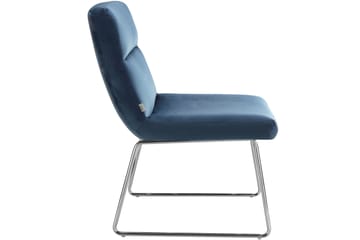 Loungefåtölj Sentauni - Blå - Möbler - Fåtölj & stolar - Fåtölj - Sammetsfåtölj