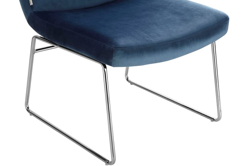 Loungefåtölj Sentauni - Blå - Möbler - Fåtölj & stolar - Fåtölj - Sammetsfåtölj