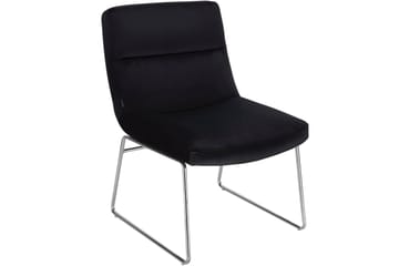 Loungefåtölj Sentauni - Svart - Möbler - Fåtölj & stolar - Fåtölj - Sammetsfåtölj
