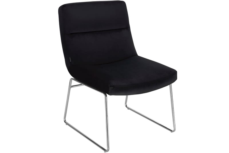 Loungefåtölj Sentauni - Svart - Möbler - Fåtölj & stolar - Fåtölj - Sammetsfåtölj
