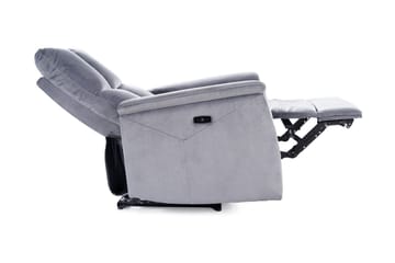 Neptu Reclinerfåtölj Elektrisk - Sammet/Grå - Möbler - Fåtölj & stolar - Fåtölj - Sammetsfåtölj