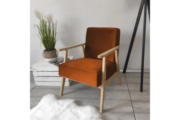 Retro Fåtölj - Sammet/Brun - Möbler - Fåtölj & stolar - Fåtölj