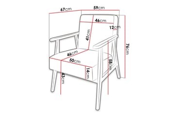 Retro Fåtölj - Sammet/Grå - Möbler - Fåtölj & stolar - Fåtölj - Sammetsfåtölj