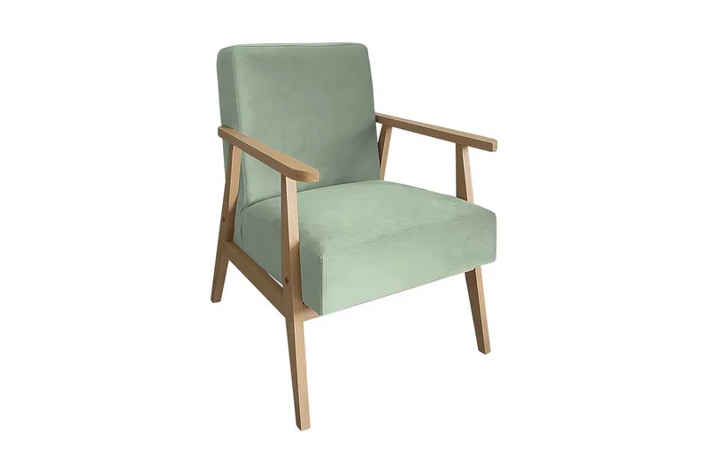 Retro Fåtölj - Sammet/Grön - Möbler - Fåtölj & stolar - Fåtölj - Sammetsfåtölj