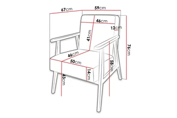 Retro Fåtölj - Sammet/Gul - Möbler - Fåtölj & stolar - Fåtölj - Sammetsfåtölj