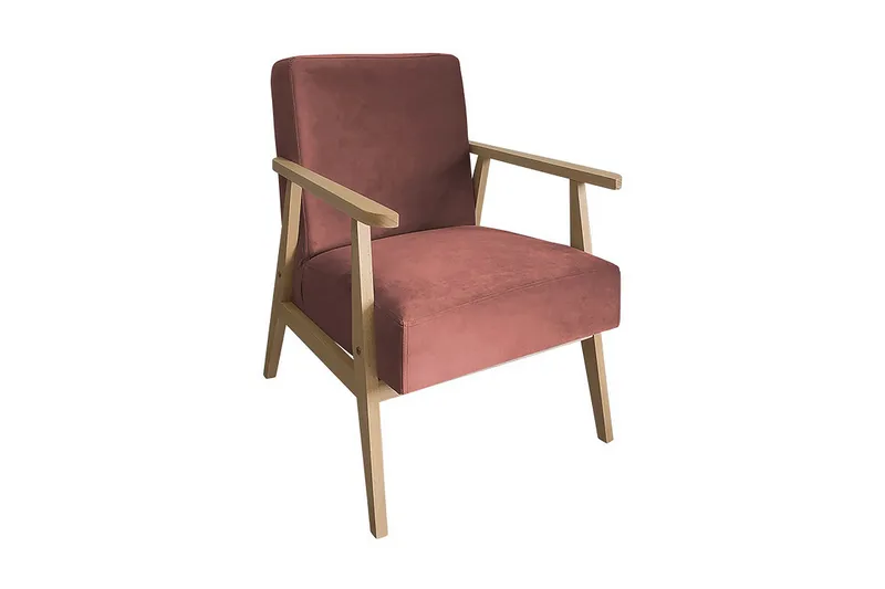 Retro Fåtölj, Sammet/Rosa