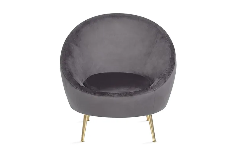 Rickli Fåtölj Sammet, Grå