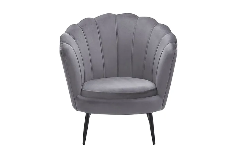 Sarannell Sammetsfåtölj - Grå - Möbler - Fåtölj & stolar - Fåtölj - Sammetsfåtölj