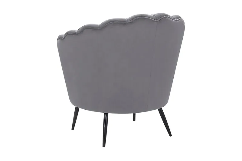 Sarannell Sammetsfåtölj - Grå - Möbler - Fåtölj & stolar - Fåtölj - Sammetsfåtölj
