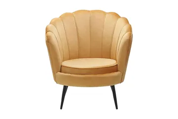 Sarannell Sammetsfåtölj - Gul - Möbler - Fåtölj & stolar - Fåtölj