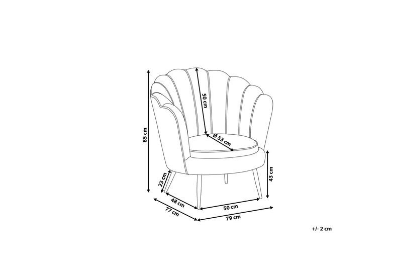 Sarannell Sammetsfåtölj - Gul - Möbler - Fåtölj & stolar - Fåtölj - Sammetsfåtölj