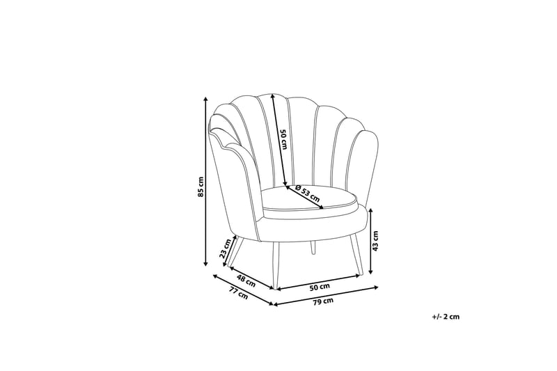 Sarannell Sammetsfåtölj - Gul - Möbler - Fåtölj & stolar - Fåtölj