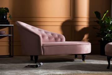 Schäslong Thunia Classic Sammet - Ljusrosa - Möbler - Fåtölj & stolar - Fåtölj - Sammetsfåtölj
