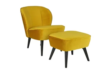 Serra Fåtölj - Ockra - Möbler - Fåtölj & stolar - Fåtölj - Sammetsfåtölj