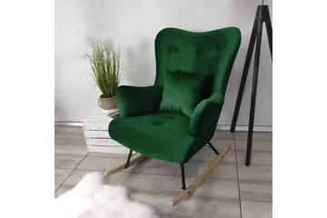 Skandynawski Fåtölj - Sammet/Grön - Möbler - Fåtölj & stolar - Fåtölj - Sammetsfåtölj