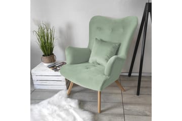Skandynawski Fåtölj - Sammet/Grön - Möbler - Fåtölj & stolar - Fåtölj