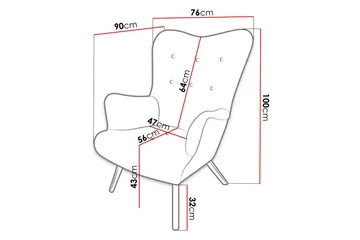 Skandynawski Fåtölj - Sammet/Grön - Möbler - Fåtölj & stolar - Fåtölj