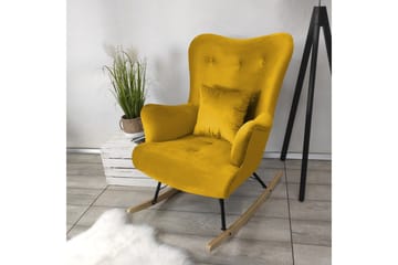 Skandynawski Fåtölj - Sammet/Gul - Möbler - Fåtölj & stolar - Fåtölj - Sammetsfåtölj