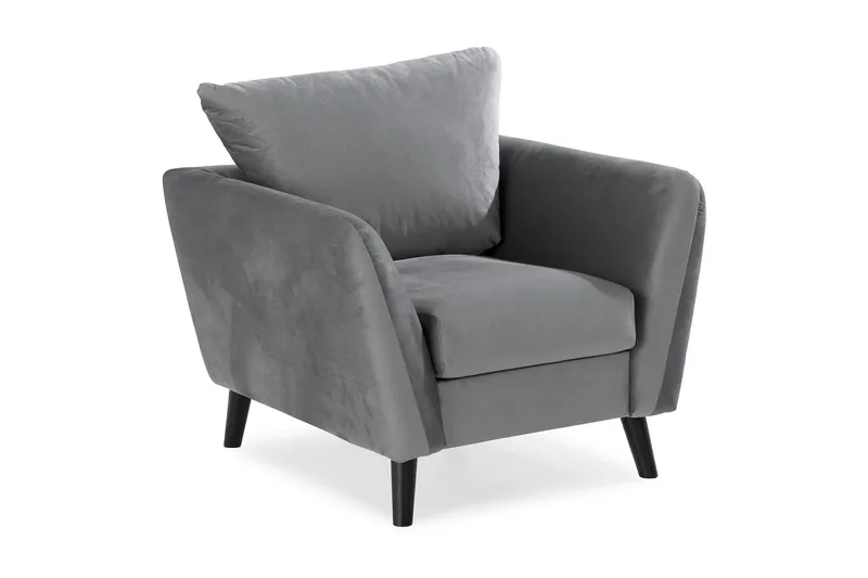 Trend Fåtölj, Ljusgrå Sammet